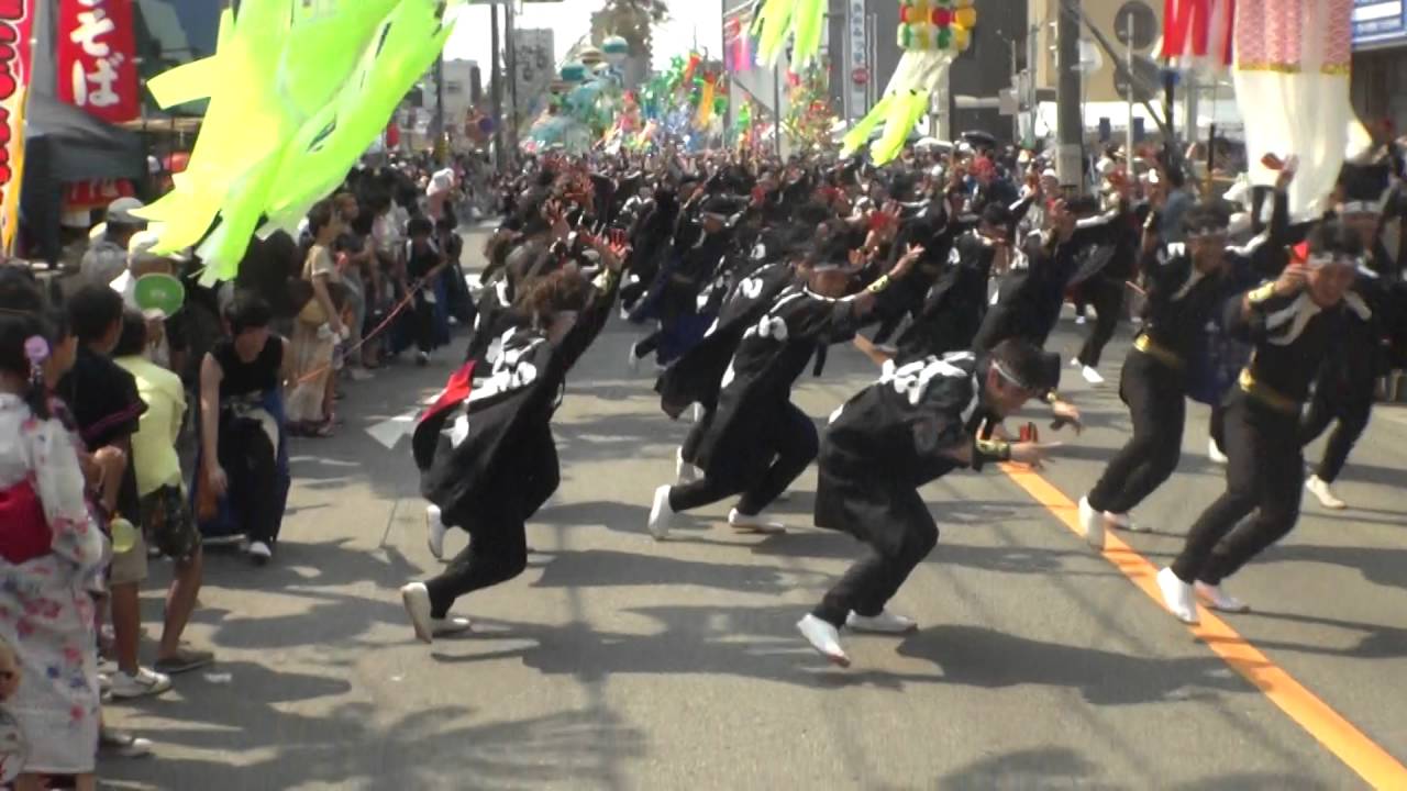 2016 8 6 安城七夕まつり パレード会場    笑゛ 1回目
