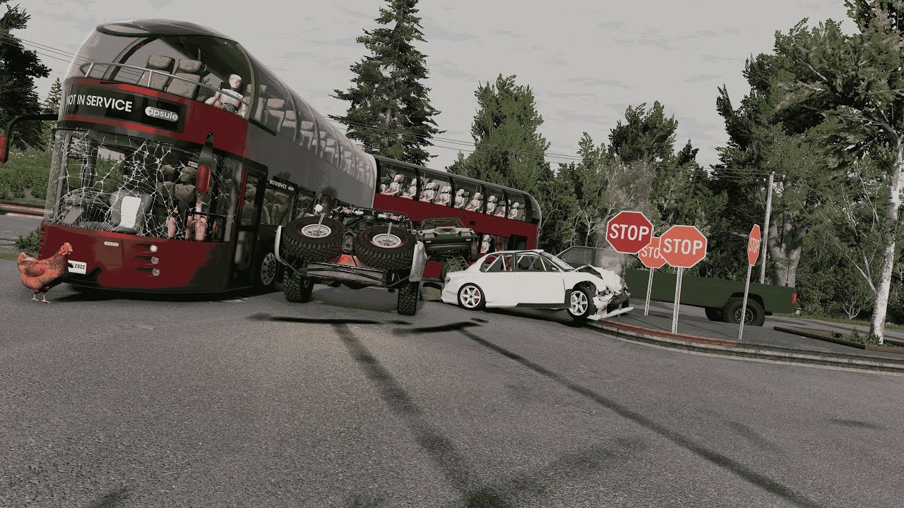 I Put Cars in Places They Shouldn't Be at BUT It When HORRABLE WRONG!!?!?! (Beam-NG)