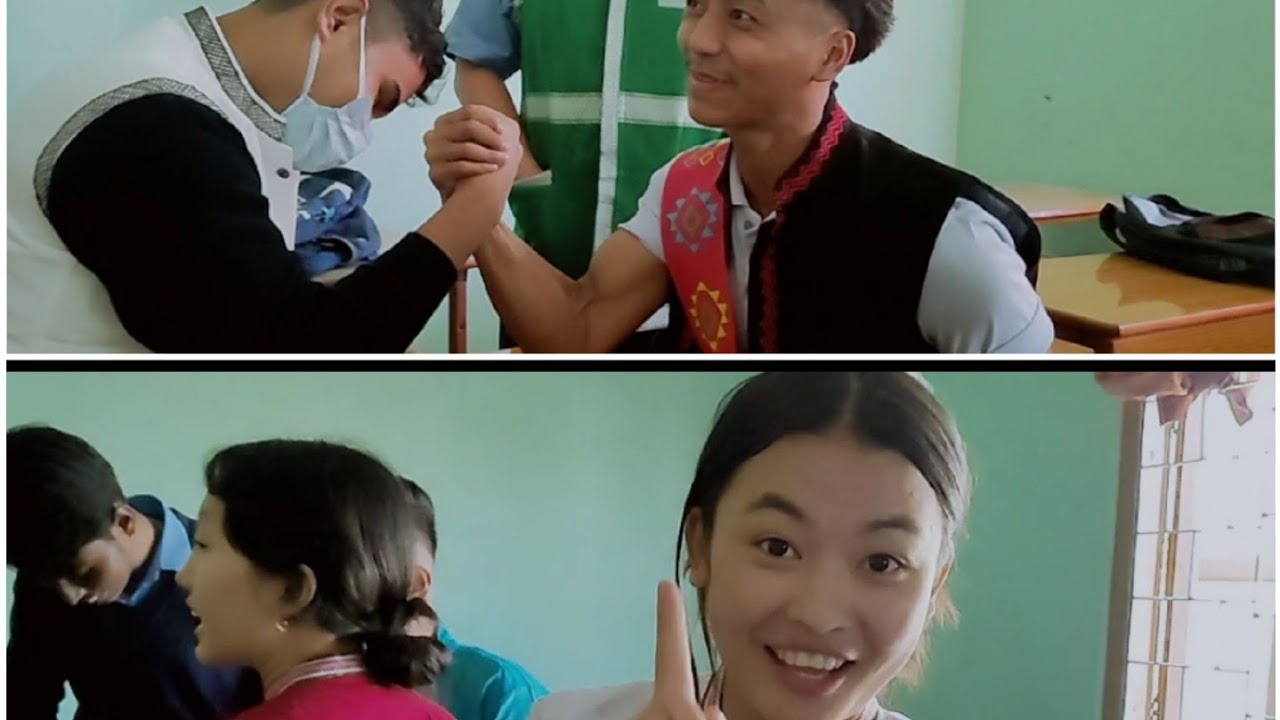 VKV Students in Traditional Dress||Class 12 Arm Wrestling