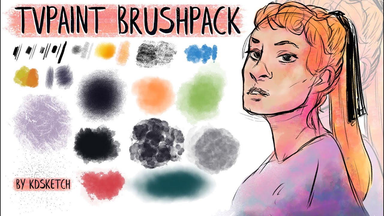 FREE TVPaint Brush pack / Sketching, Painting and Textures!