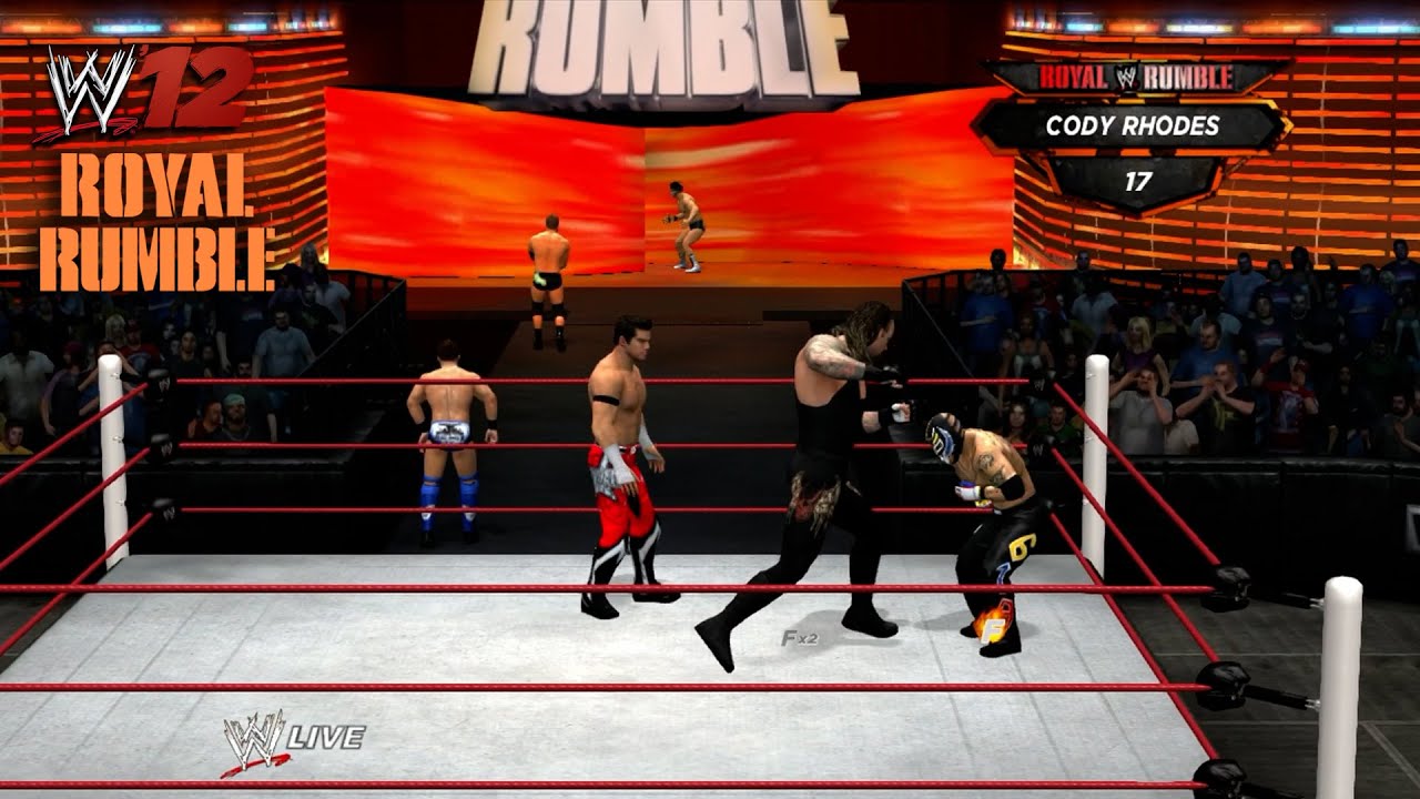 WWE '12 - 40-Man Royal Rumble Match Gameplay