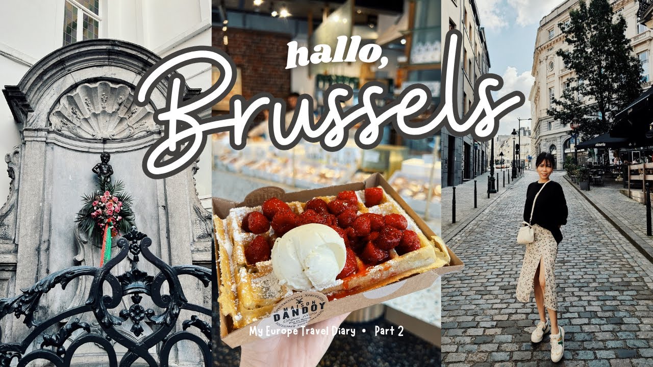 brussels vlog • when in belgium: beautiful churches, quirky statues, best beer & waffles!