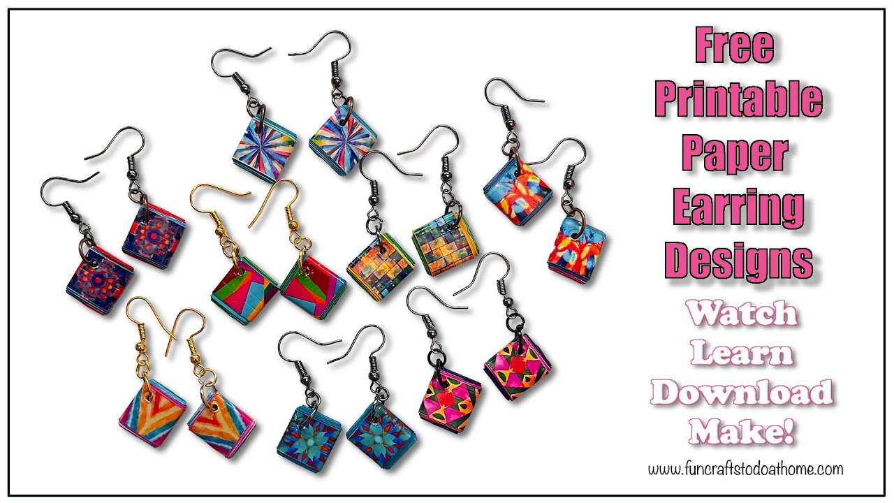 Paper Bead Making Tutorial - Free Printable Abstract Bead Strip Designs Included