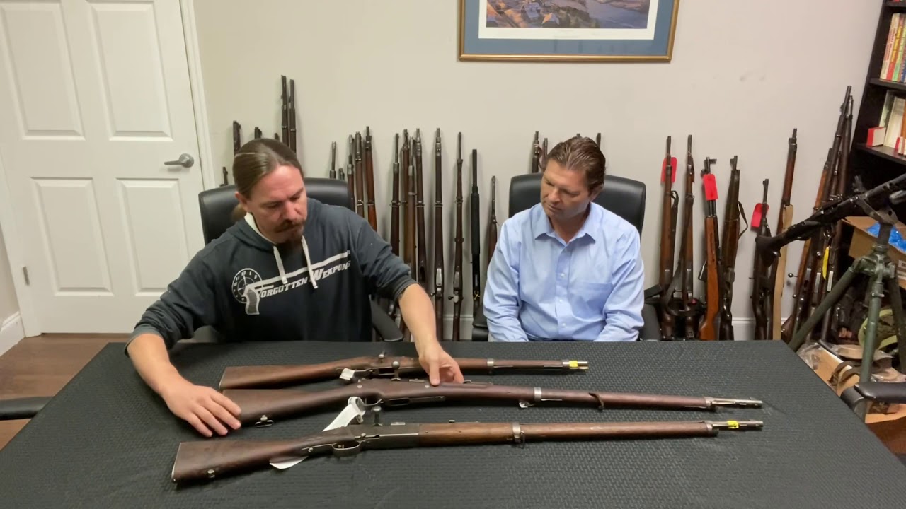Ian with Forgotten Weapons at RTI imports explaining the French Lebel and Berthier rifles.