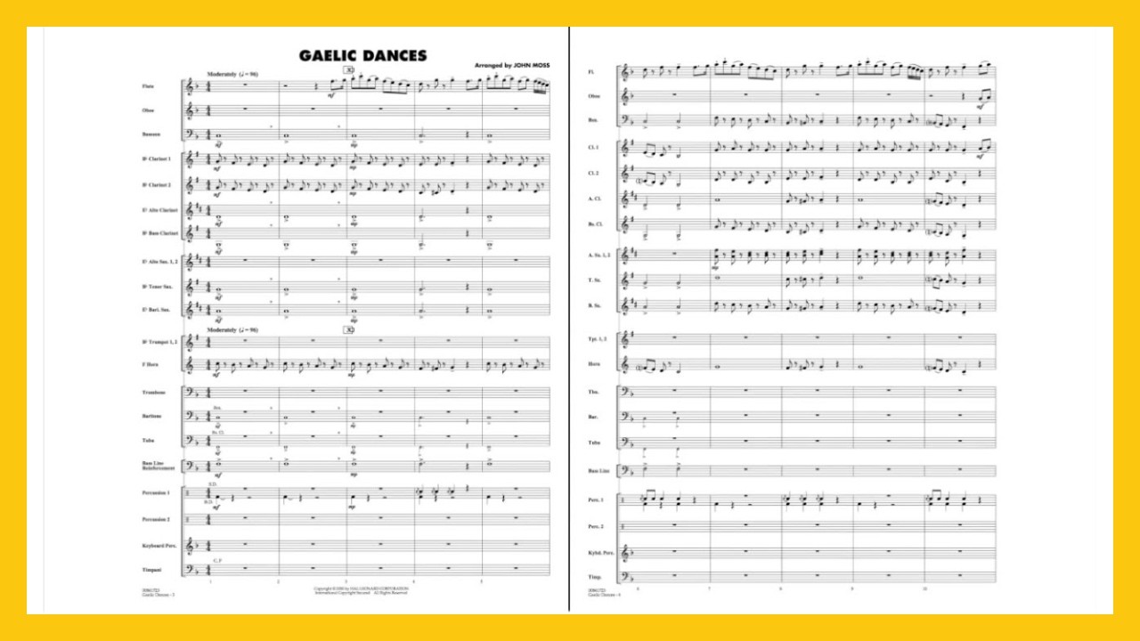 Gaelic Dances arranged by John Moss