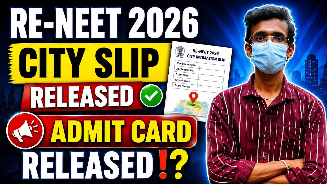 RE-NEET Paper Leak Confirmed⁉️Official Update😢City Slip Released for RE-NEET