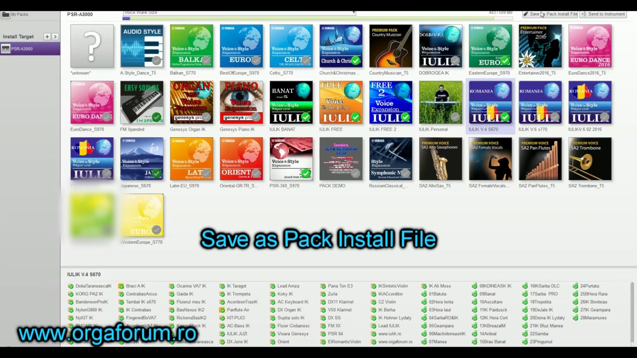 Tutorial Instal pack, Yamaha Expansion Manager PSR Tyros5 Genos