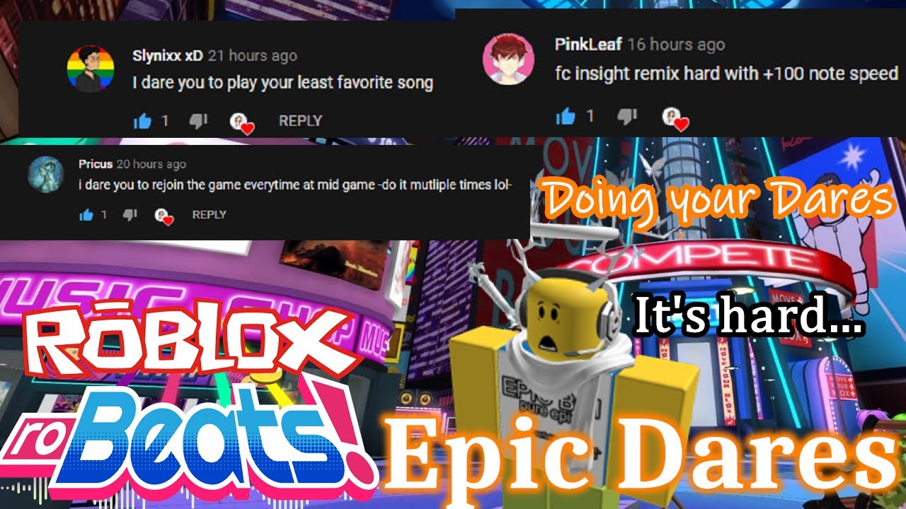 Epic RoBeats Dares :OO - Roblox RoBeats