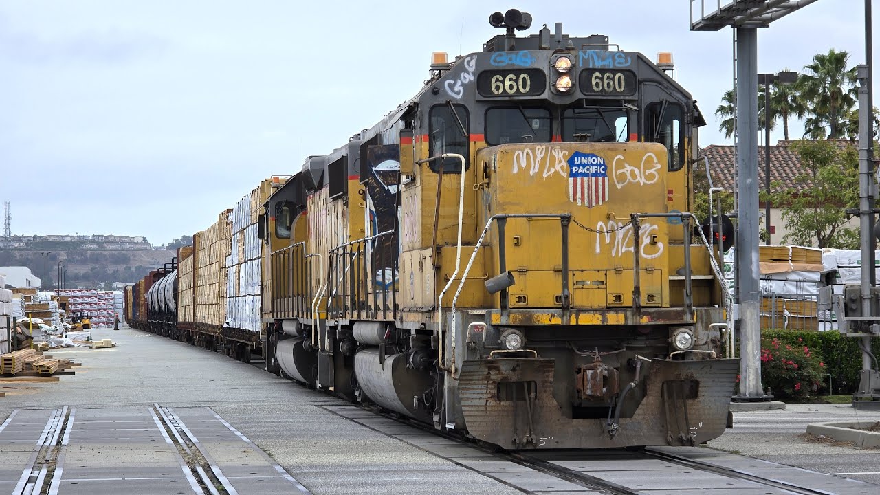[HD] Union Pacific LOG41R Paramount Local Chase from Long Beach to Paramount