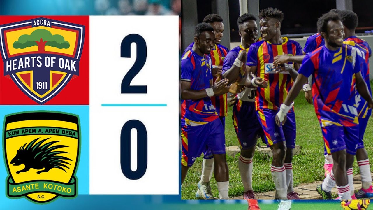 HEARTS OF OAK 2-0 ASANTE KOTOKO - EXTENDED HIGHLIGHTS - GHALCA TOP 4