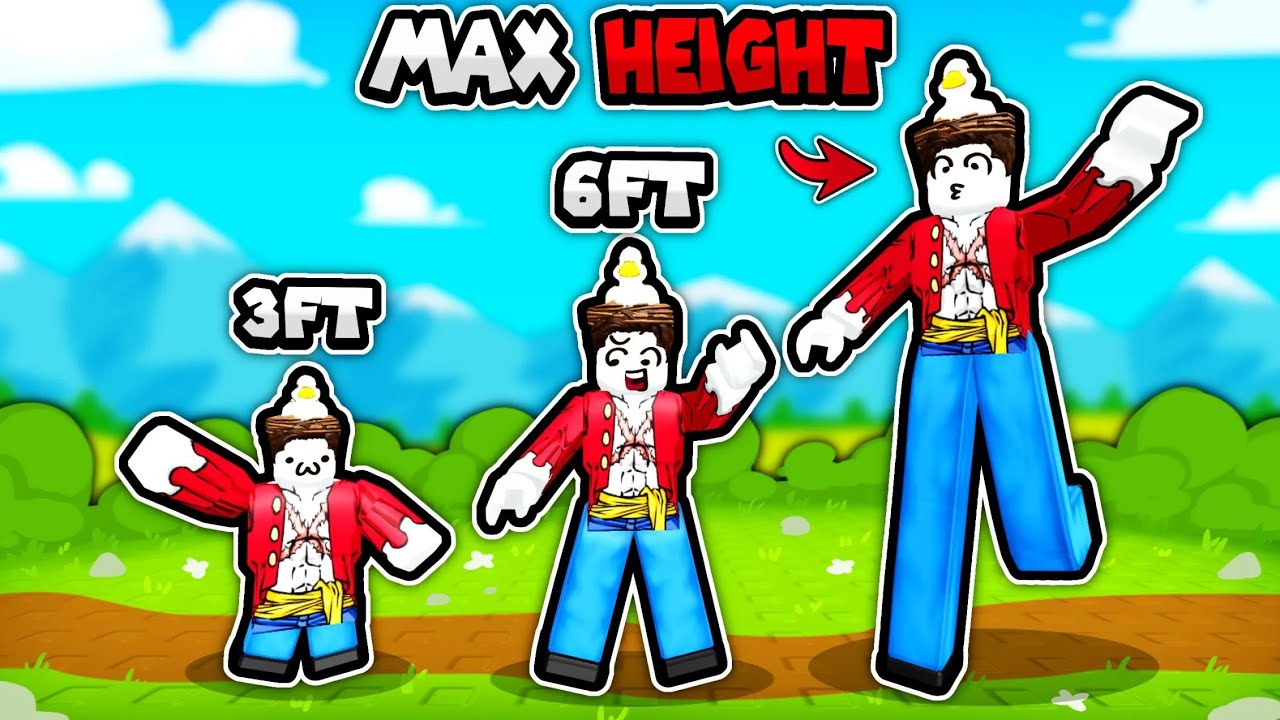 every second +1 height to GROW MY LEGS in Roblox get tall and fall