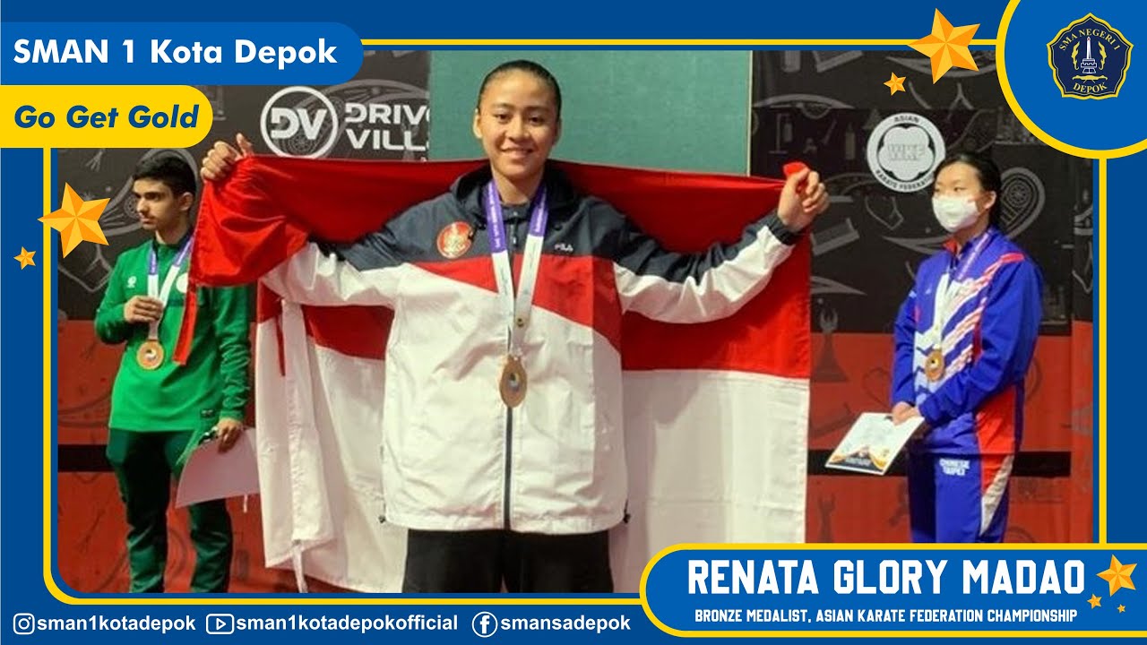 Renata Glory / Siswa SMAN 1 Kota Depok / Bronze Medalist Asian Karate Federation Championship 2022