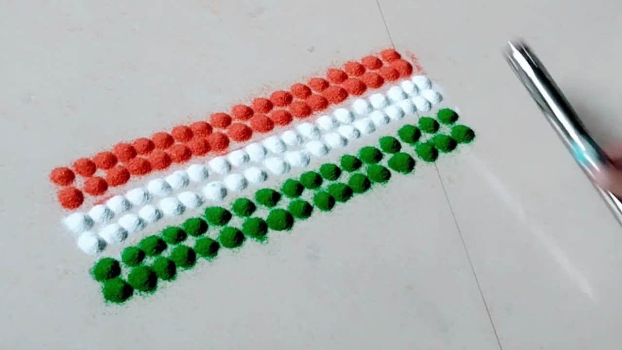 🇮🇳26 January/Republic day rangoli 2026🇮🇳 l Indian Flag Rangoli l Tricolour Rangoli Designs l