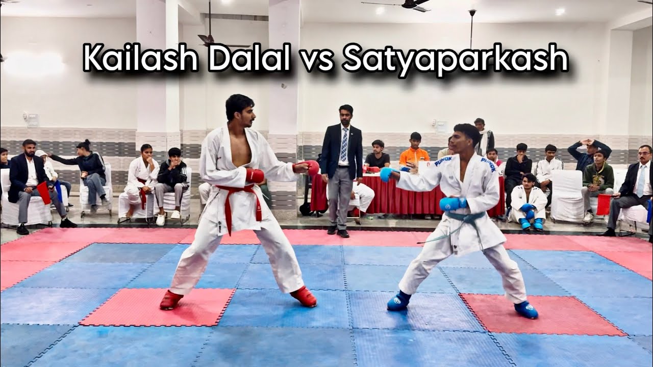 Kailash Dalal vs Satyaparkash #karatetemple #karatefight #champions #karatekid #haryana #karate 