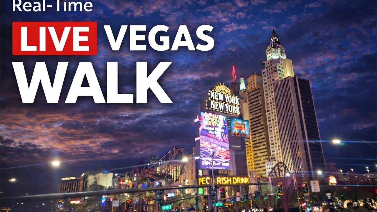 Live Vegas Strip Walk — Real-Time