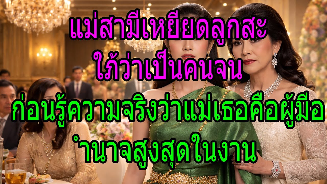 แม่สามีเหยียดลูกสะใภ้ว่าเป็นคนจน ก่อนรู้ความจริงว่าแม่เธอคือผู้มีอำนาจสูงสุดในงาน