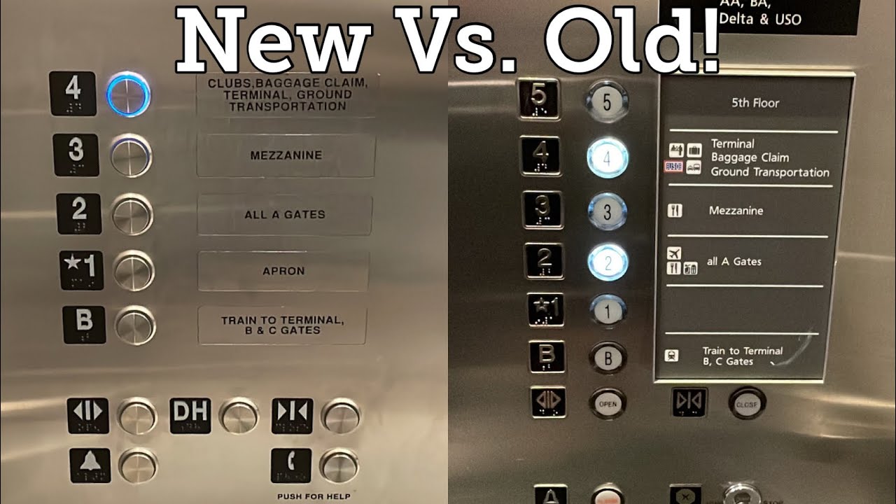 New vs. Old Montgomery/TKE Elevators @ Denver Intl. Airport Terminal A - Denver, CO.