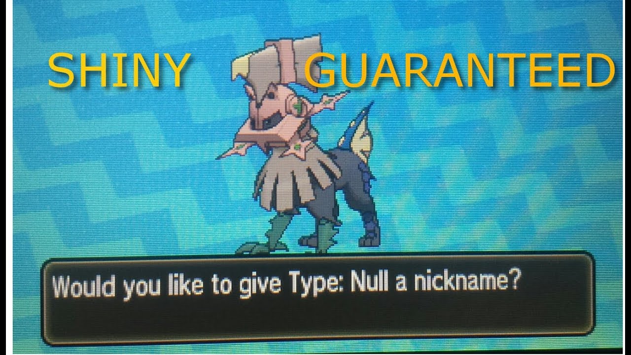 SHINY TYPE:NULL GUARANTEED (HOW TO RNG TYPE:NULL)