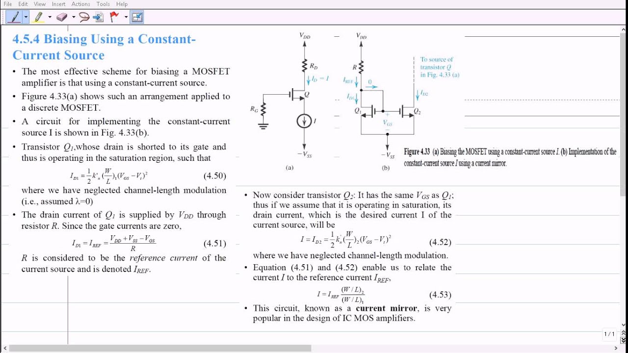 Lecture 23 Biasing using a Constant Current Source