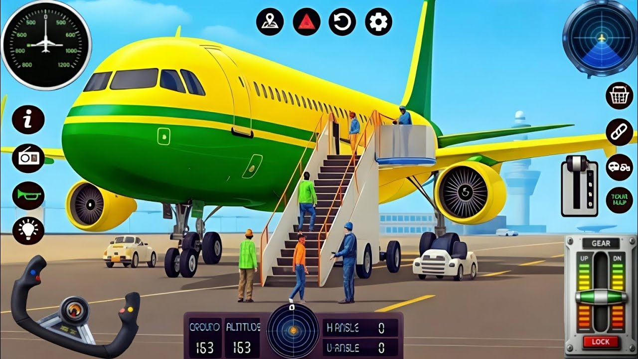 Flight Airplane City Pilot Simulator 3D 2026 ✈️ Realistic Takeoff & Landing Gameplay | Android  Game