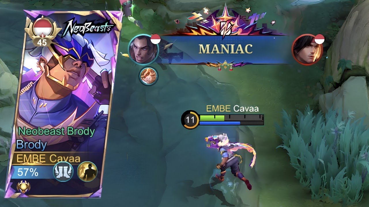 BRODY NEOBEAST MANIAC! SOLO RANK BIKIN STRESS - Mobile Legend