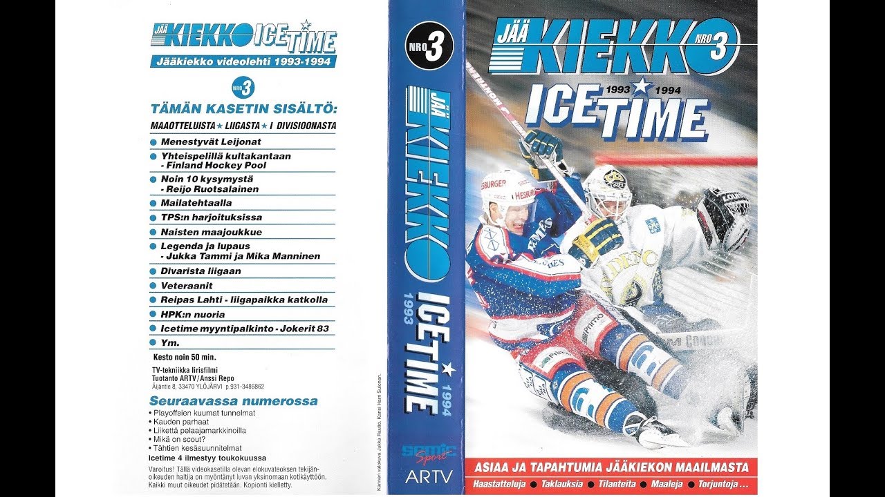 1993-1994 Jääkiekkolehti Ice Time 3