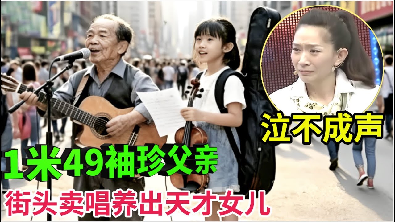 1米49袖珍父亲街头卖唱养出天才女儿!一曲高音震撼全场,父爱如山全场落泪!