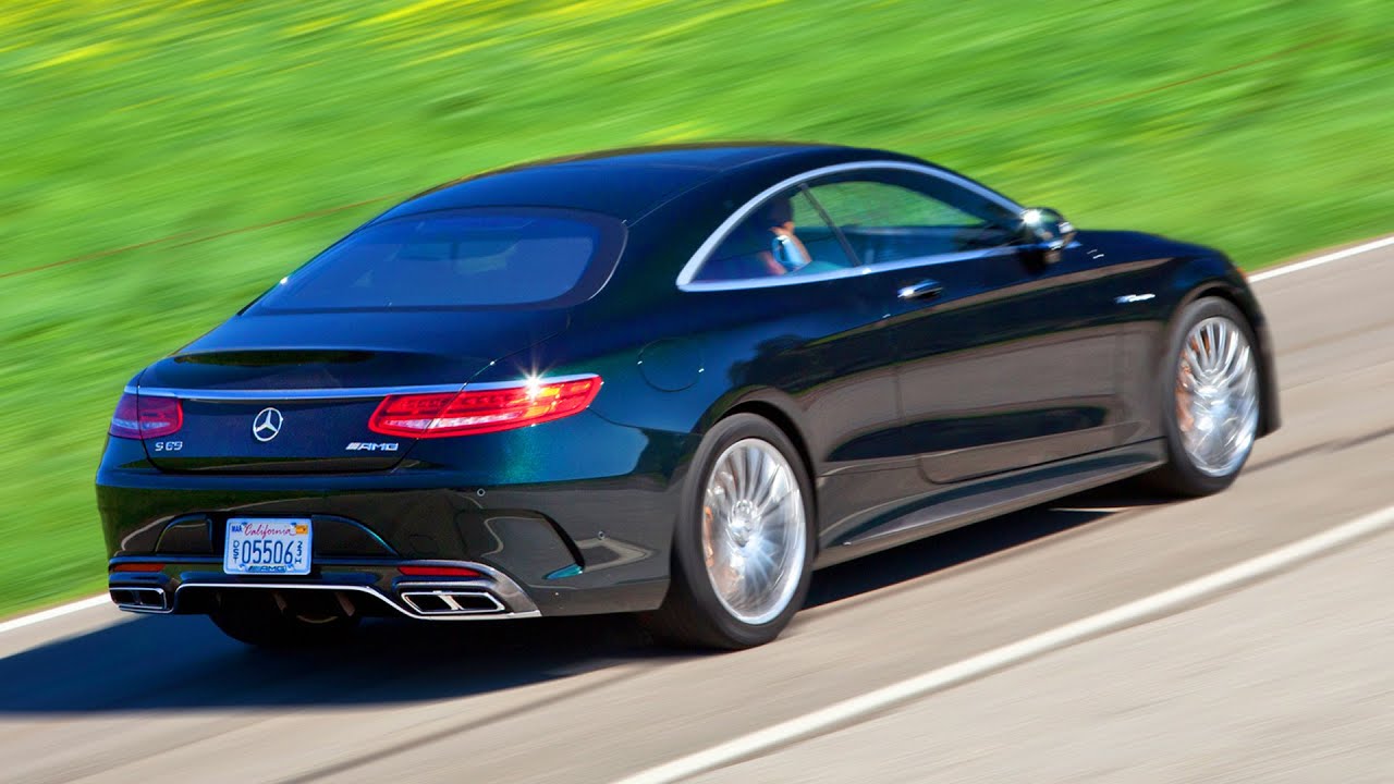 Mercedes-Benz S 65 AMG Coupe, цвет  emerald green. Тест-драйв в Санта Барбаре.
