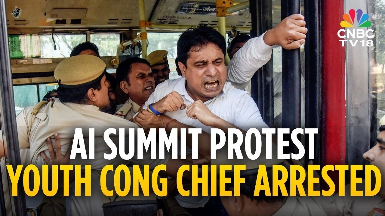 Youth Congress Chief Arrested Over AI Summit 'Topless' Protest | AI Impact Summit Row | N18V