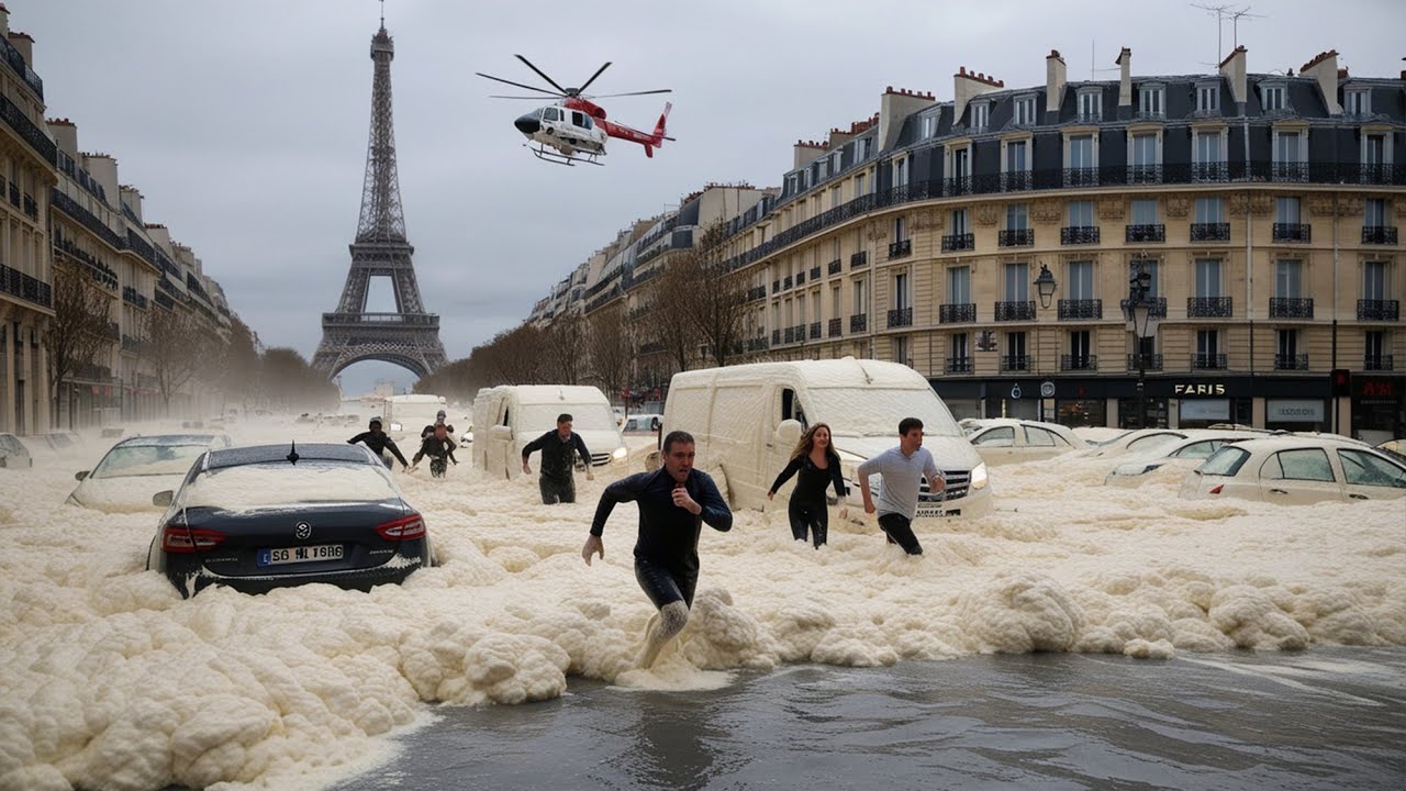 Storm Chaos in Paris, France! Massive Hail Storm Destroys Cars & Homes, Causes Widespread Flooding