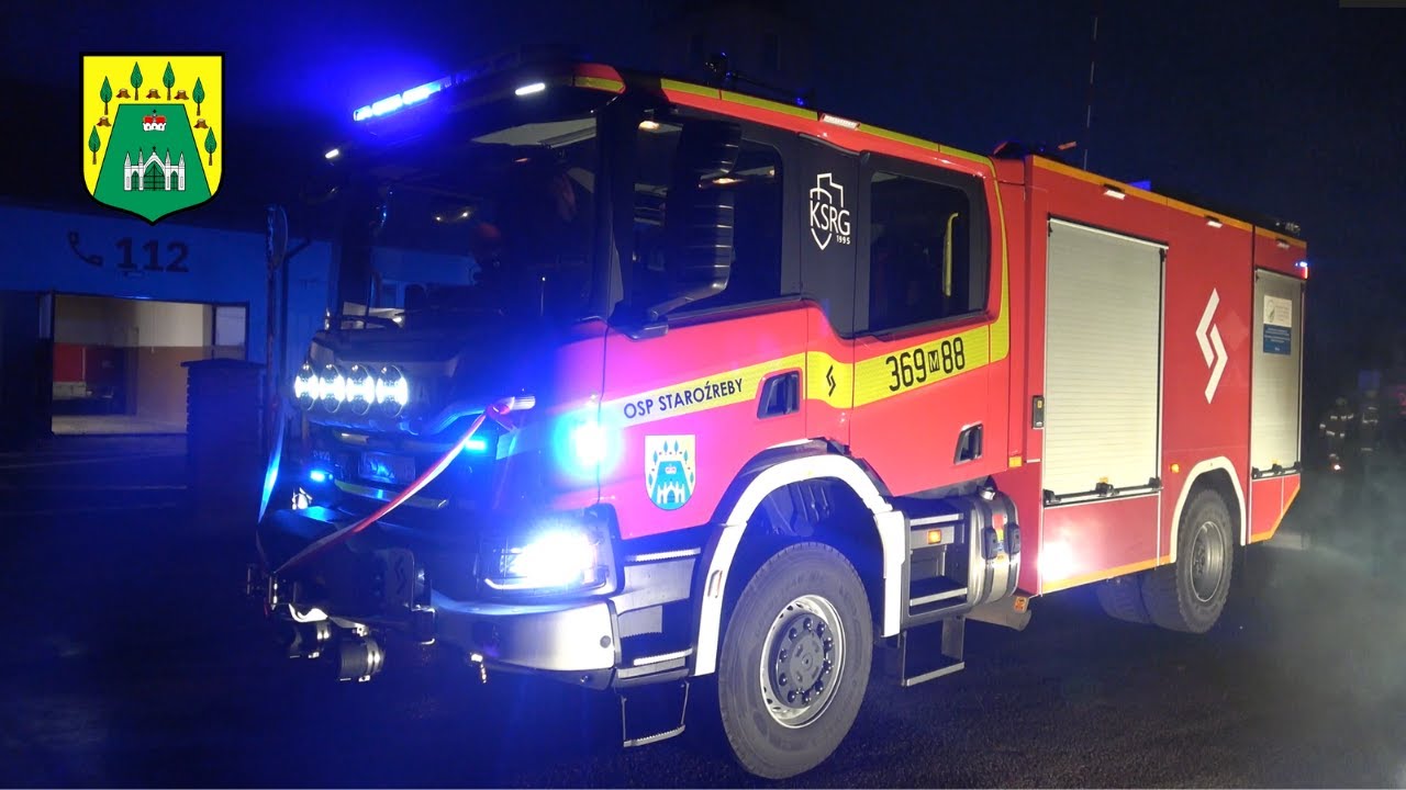OSP STAROŹREBY WITAJĄ NOWĄ SCANIĘ „SIÓDEMKĘ” - Powitanie wozu 369[M]88 GCBA Scania P450XT/Szczęśniak