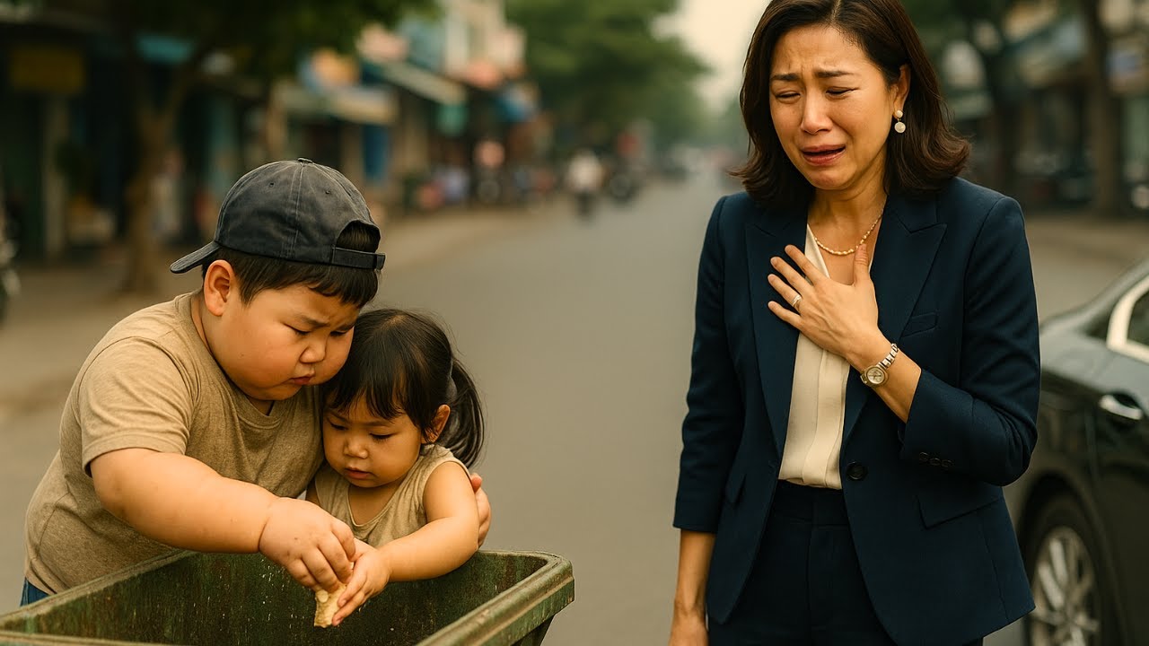 Nữ Tỷ Phú  Bật Khóc Như Mưa Khi Thấy Cậu Bé NGHÈO Cùng Em Lượm Thức Ăn Trong Thùng Rác