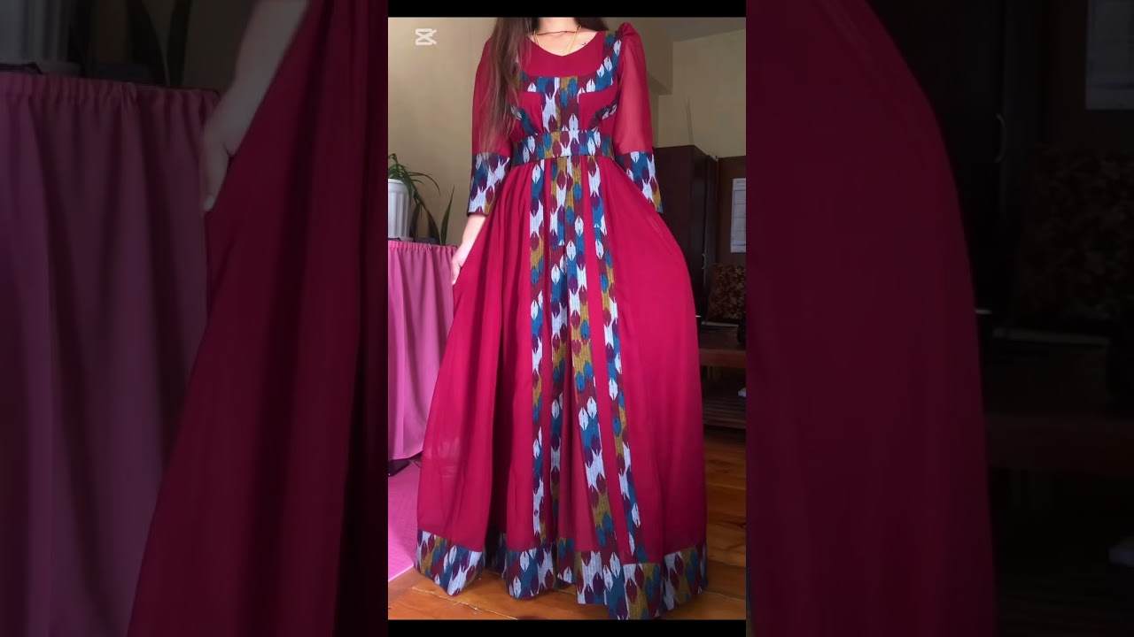 Limbu cultural dress with Dhaka borders. #fashion #limbuculturaldress #dress #mekhli