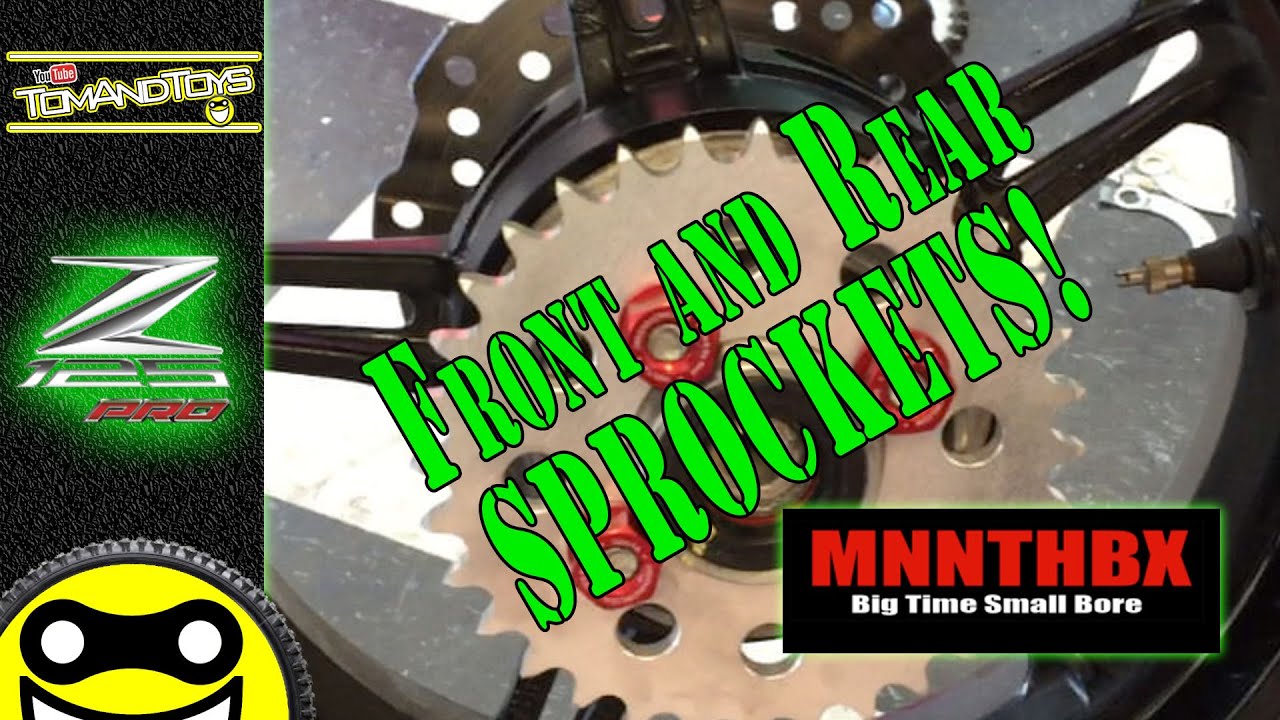 Kawasaki Z125 Pro   Front and Rear Sprocket Upgrade