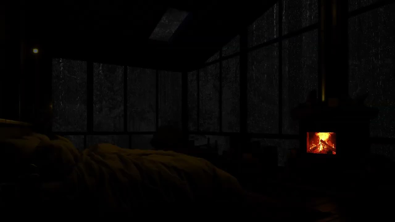 Rain and Fireplace Ambience – Enhance Your Productivity & Sleep in Pure Comfort 🌧️🔥💤
