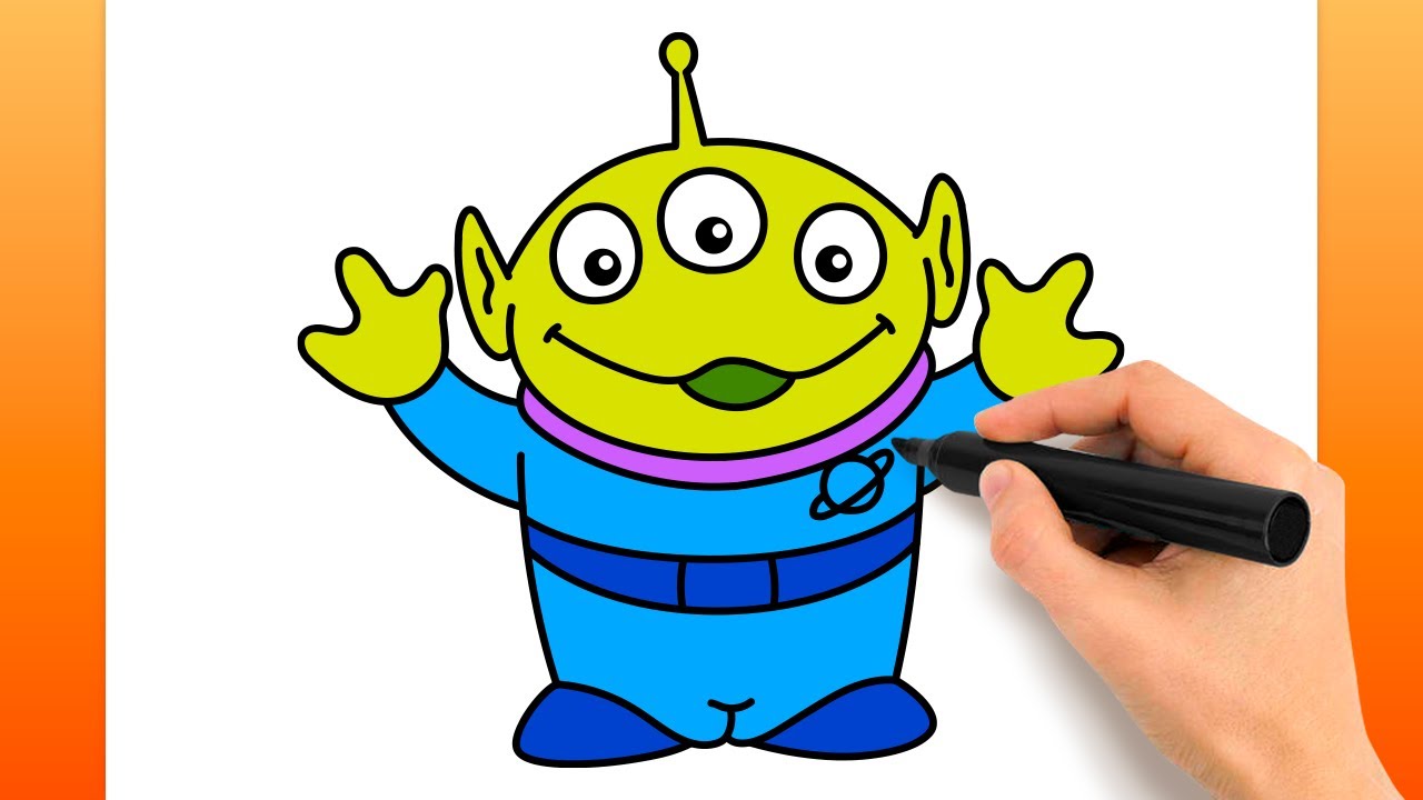 Comment Dessiner L'extraterrestre De Toy Story (Tutoriel De Dessin Facile)