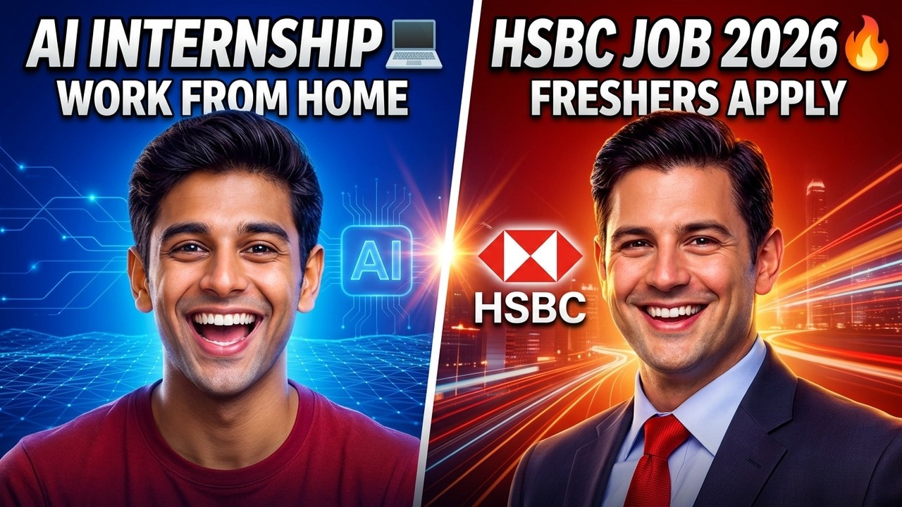 AI Internship Work From Home 💻 | HSBC Job 2026 🔥 Freshers Apply | Latest Jobs for Students