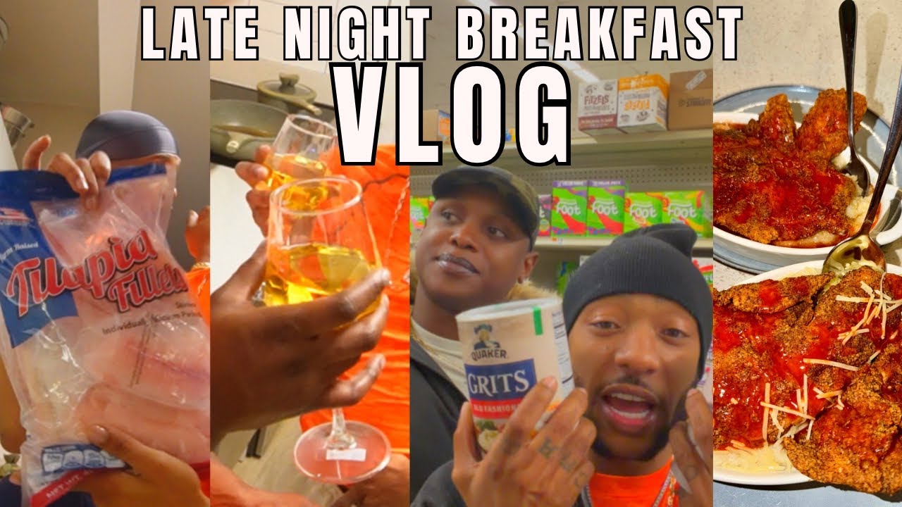 FAKE VLOGMAS PART 1: LATE NIGHT SOUL FOOD FISH & GRITS BREAKFAST!