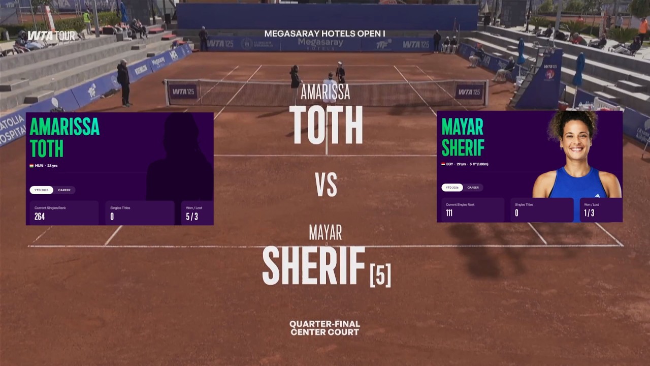 (LL) Amarissa Kiara Tóth (HUN) vs  (5) Mayar Sherif (EGY)  -  Game, Set, Match
