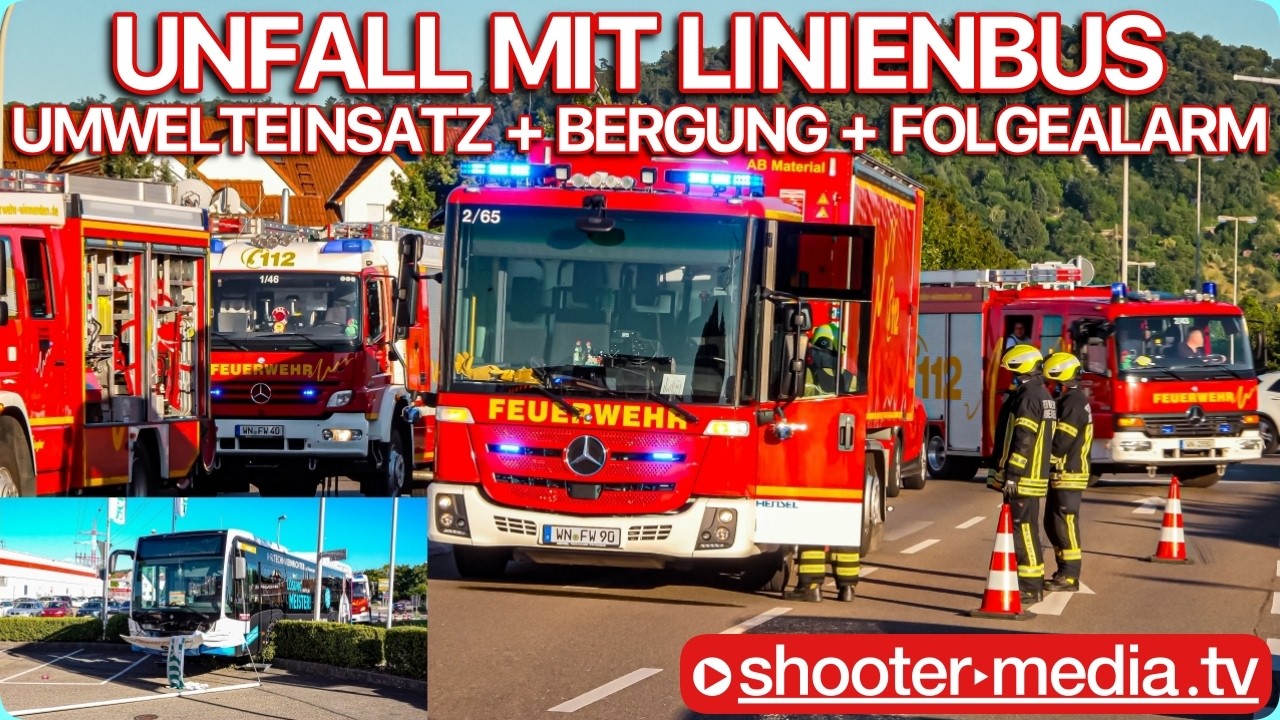 🚒 UNFALL MIT LINIENBUS & VERLETZTEN 🚒 | 🚨 Umwelteinsatz + Bergung + Folgeeinsatz 🚨