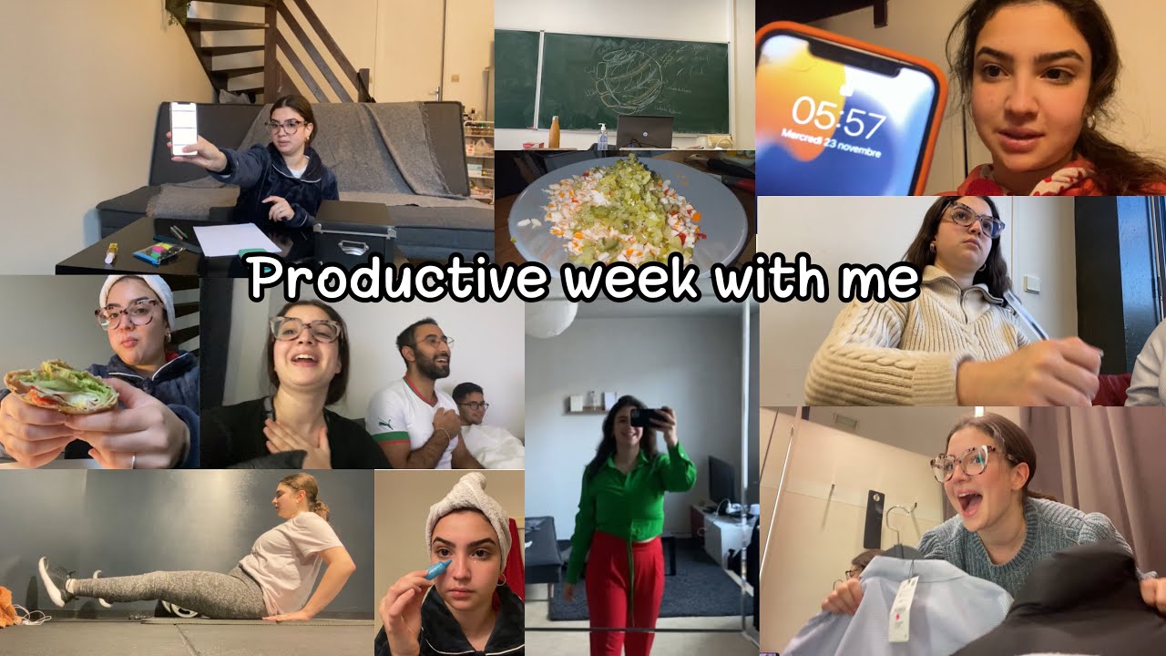 Productive week ( studying, gym, healthy food, morocco match, shopping… ) 🇲🇦❤️