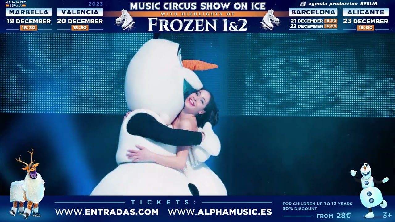 Music Circus Show on Ice with Highlights of Frozen 1&2 in Spain