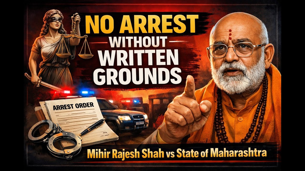 “No Arrest Without Written Grounds” | Mihir Rajesh Shah vs State of Maharashtra 
