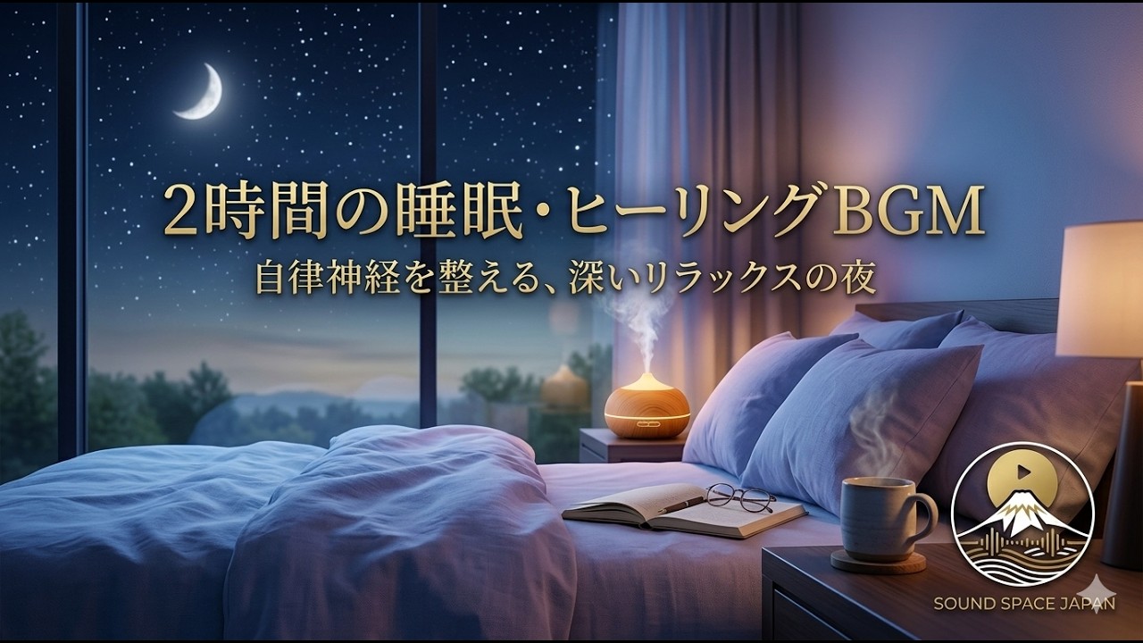 【528Hz・睡眠導入】2時間 聴くだけで熟睡できる癒しの音楽｜自律神経を整え疲労回復・ストレス緩和｜Deep Sleep & Healing Music