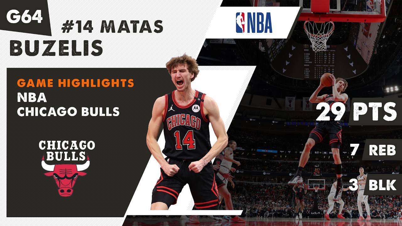 Lithuanian MATAS BUZELIS 29 PTS / 7 REB / 3 BLK Chicago Bulls NBA game highlights