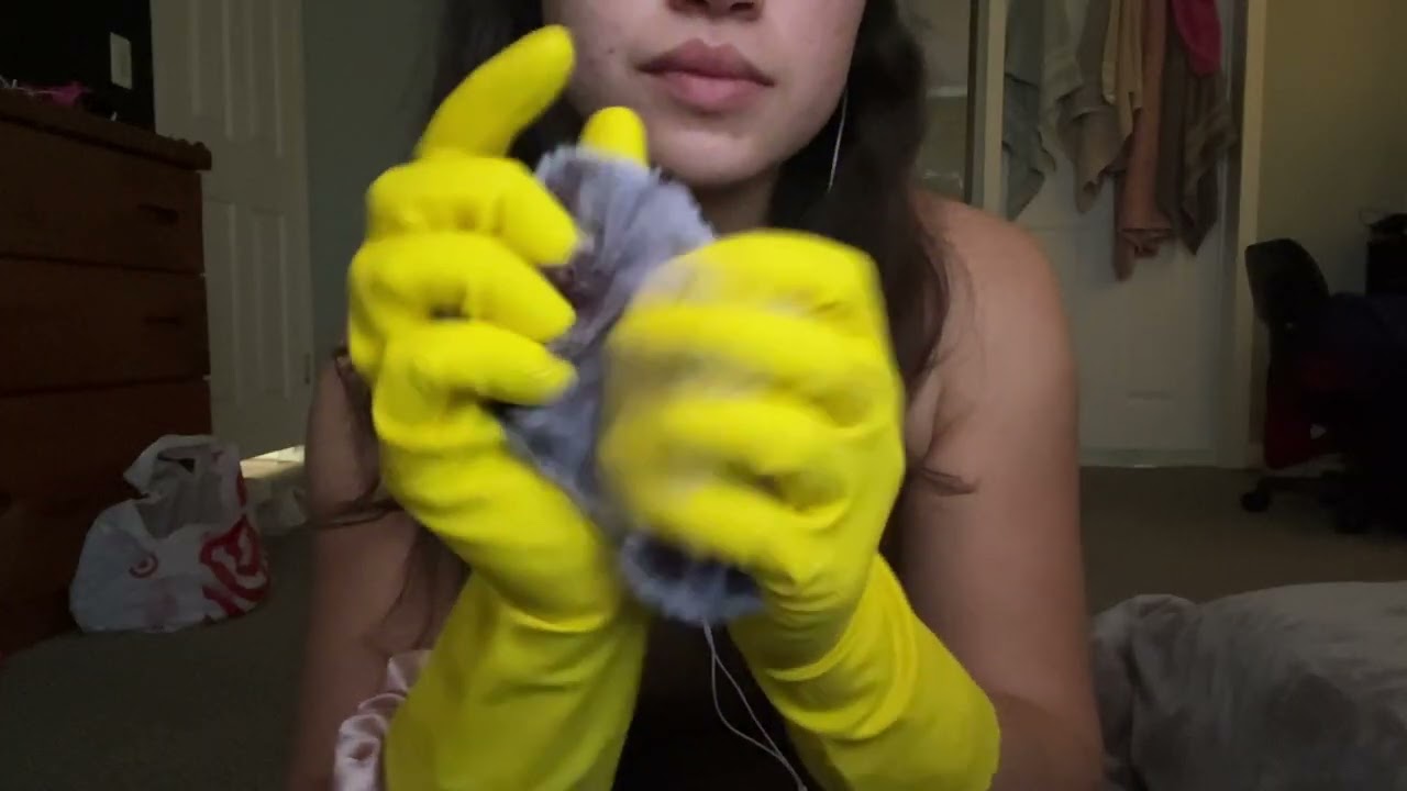 Crinkly Yellow Gloves: Tingly Random Triggers ASMR 🧤