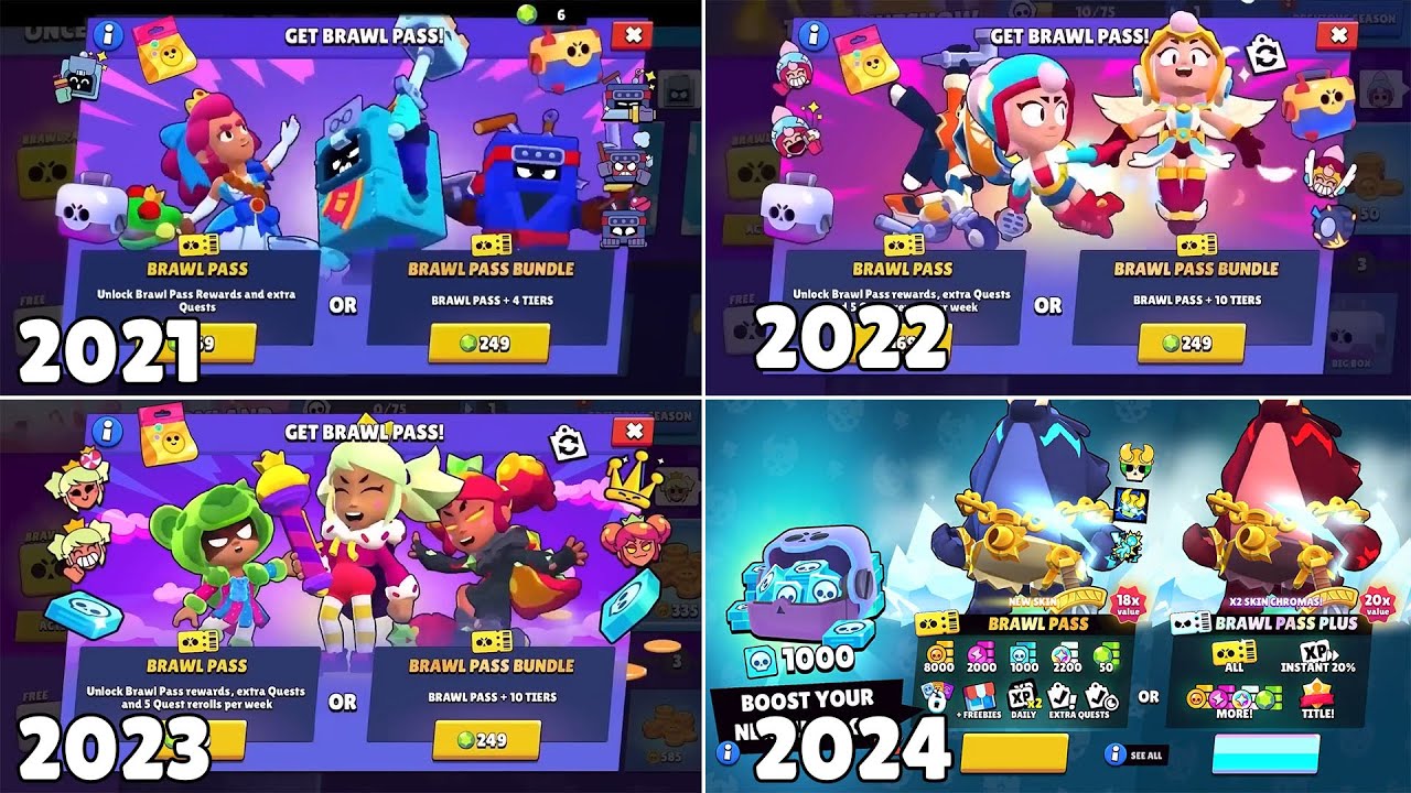 BRAWL PASS UNLOCK SCREEN EVOLUTION | Season 1 to 25
