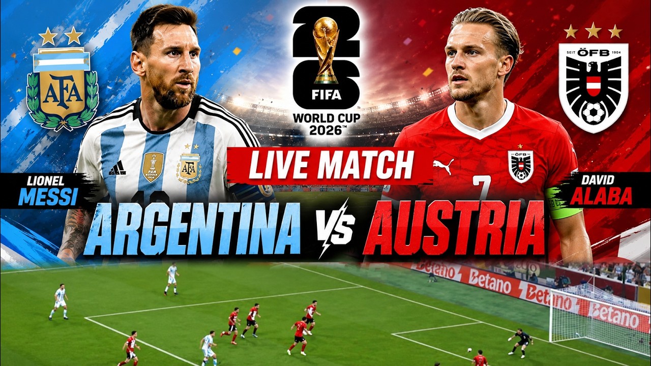 LIVE: Argentina vs Austria | FIFA World Cup 2026 LIVE | Messi in Action! |  | David Alaba | N18G