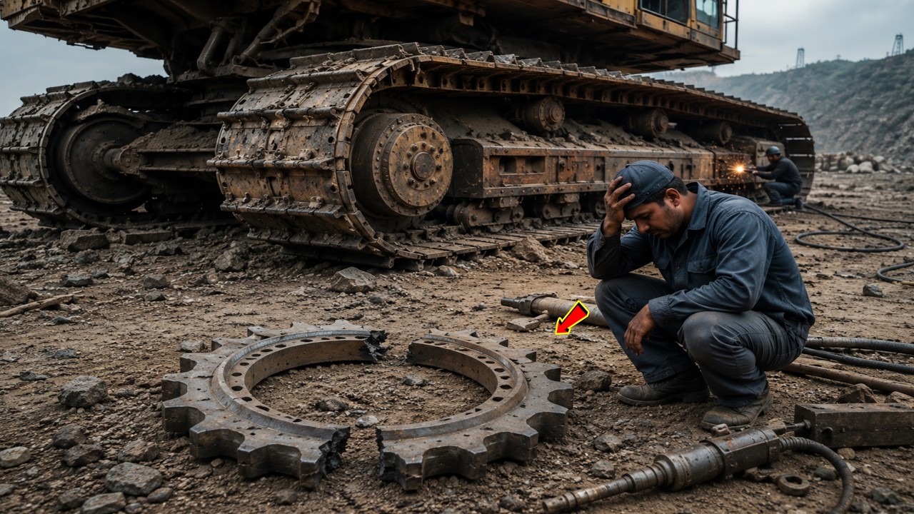 Broken Excavator Sprocket Repaired by Pakistani Mechanics ⚙️ Amazing Welding & Machining Process 🔥