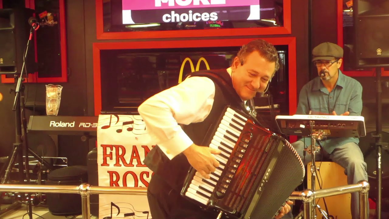 Frank Rossi, Italian  accordion, live at Rock and Roll McDonalds Olympia Fields, Ill/inois
